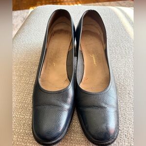 Salvatore Ferragamo Navy Leather Women's Shoes